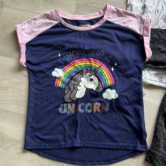 🦄  Justice Unicorn Top Bundle Tshirt Hoodie Sweatshirt Size Large 14 - Picture 3 of 7
